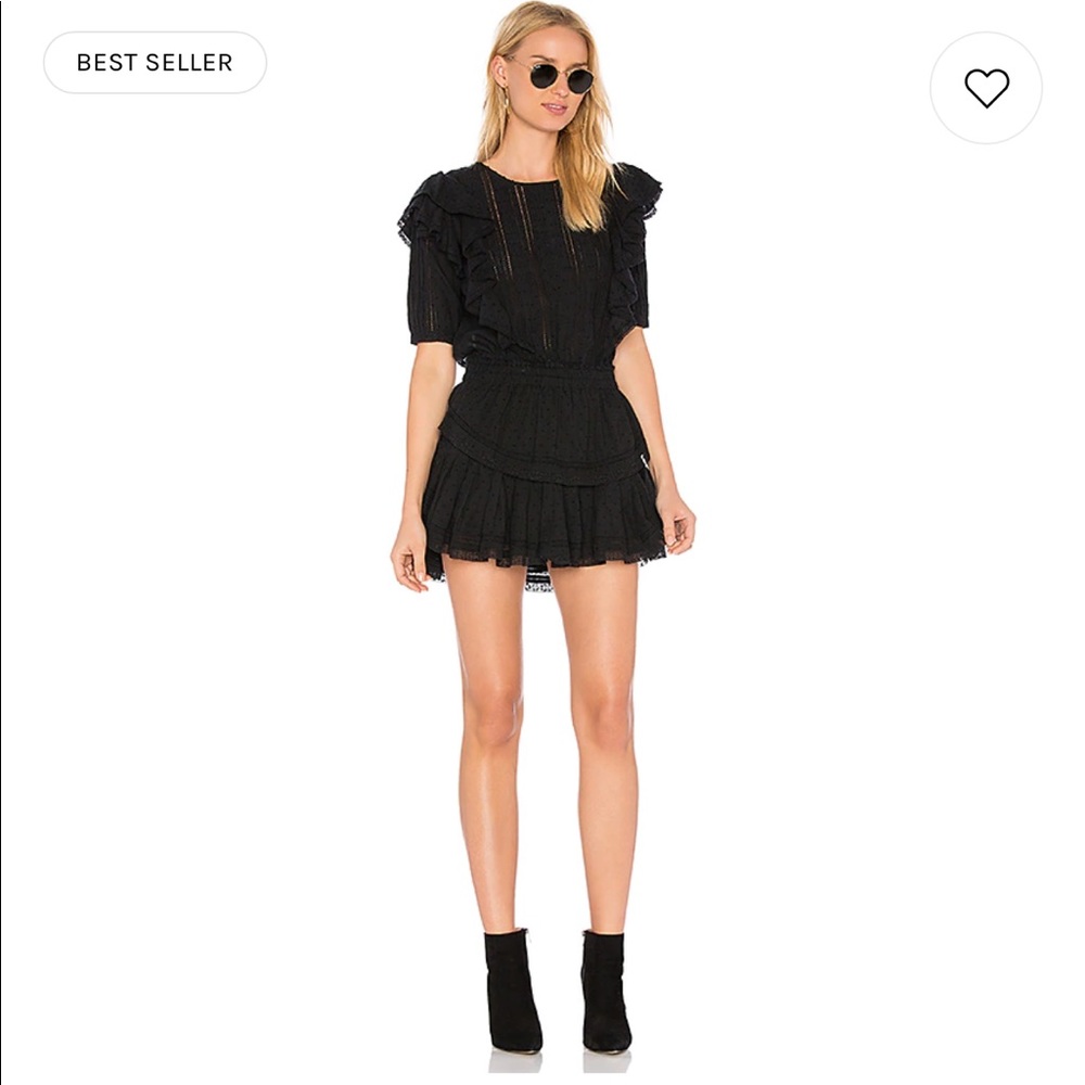 LoveShackFancy Natasha Dress in Black